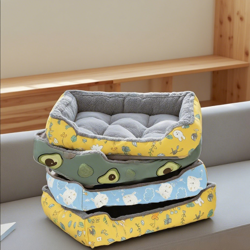 Patterned pet bed