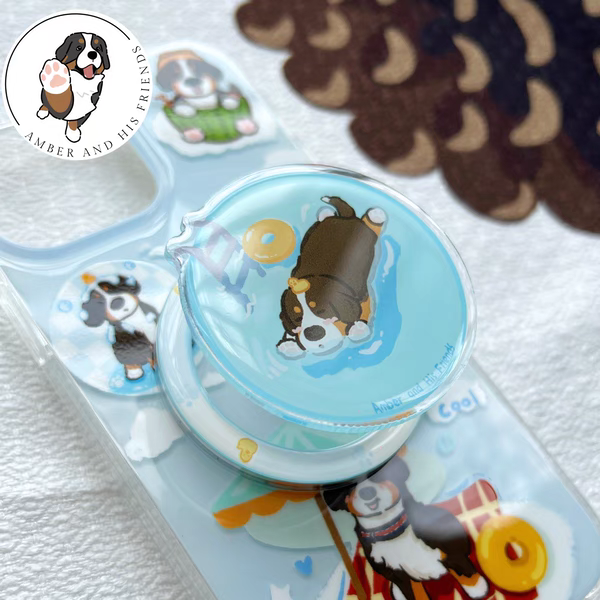 Luxury IMD Phone Case + Magnetic Holder Set – Bernese Mountain Dog Artwork