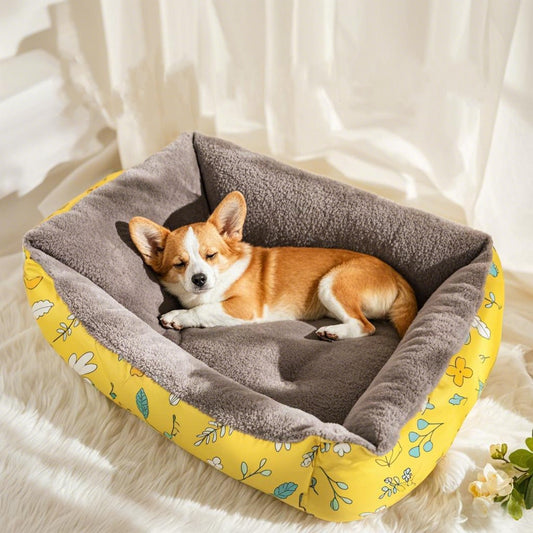 Patterned pet bed