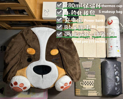 Cute Bernese Mountain Dog Double Shoulder Bag with Coin Purse – Handmade & Durable